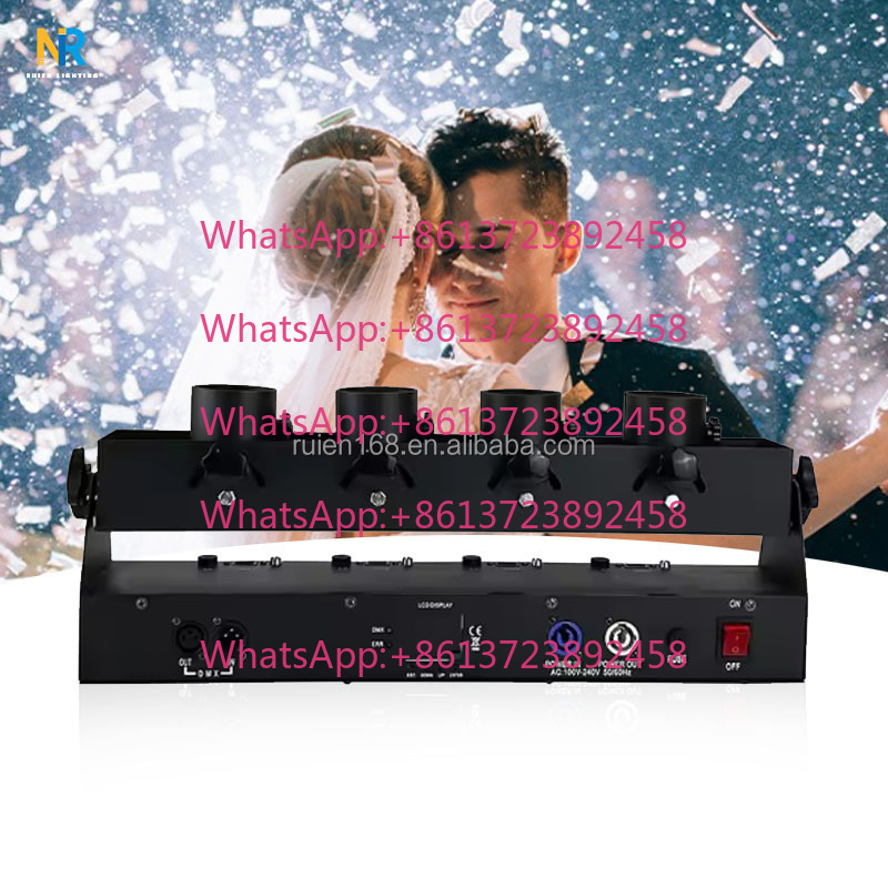 Confetti Cannon Tube - Dmx 512 Four-Tube Confetti Machine Stage