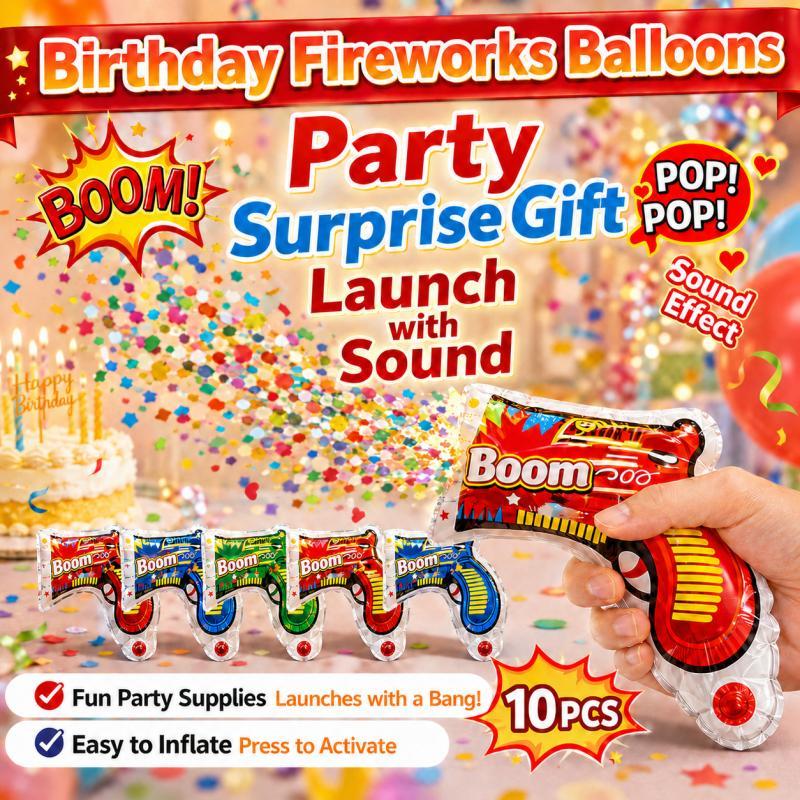 Confetti Cannon Tube - 10PCS Party Popper Balloon Gun Handheld