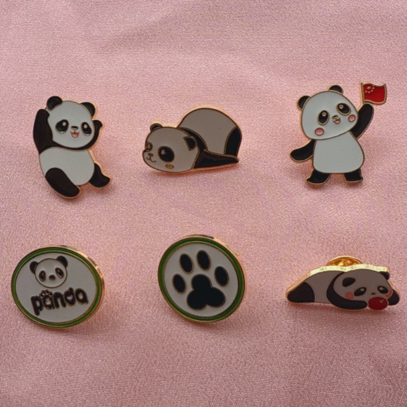 6pcs Cartoon China Panda Badge - Supply Event 评论和价格