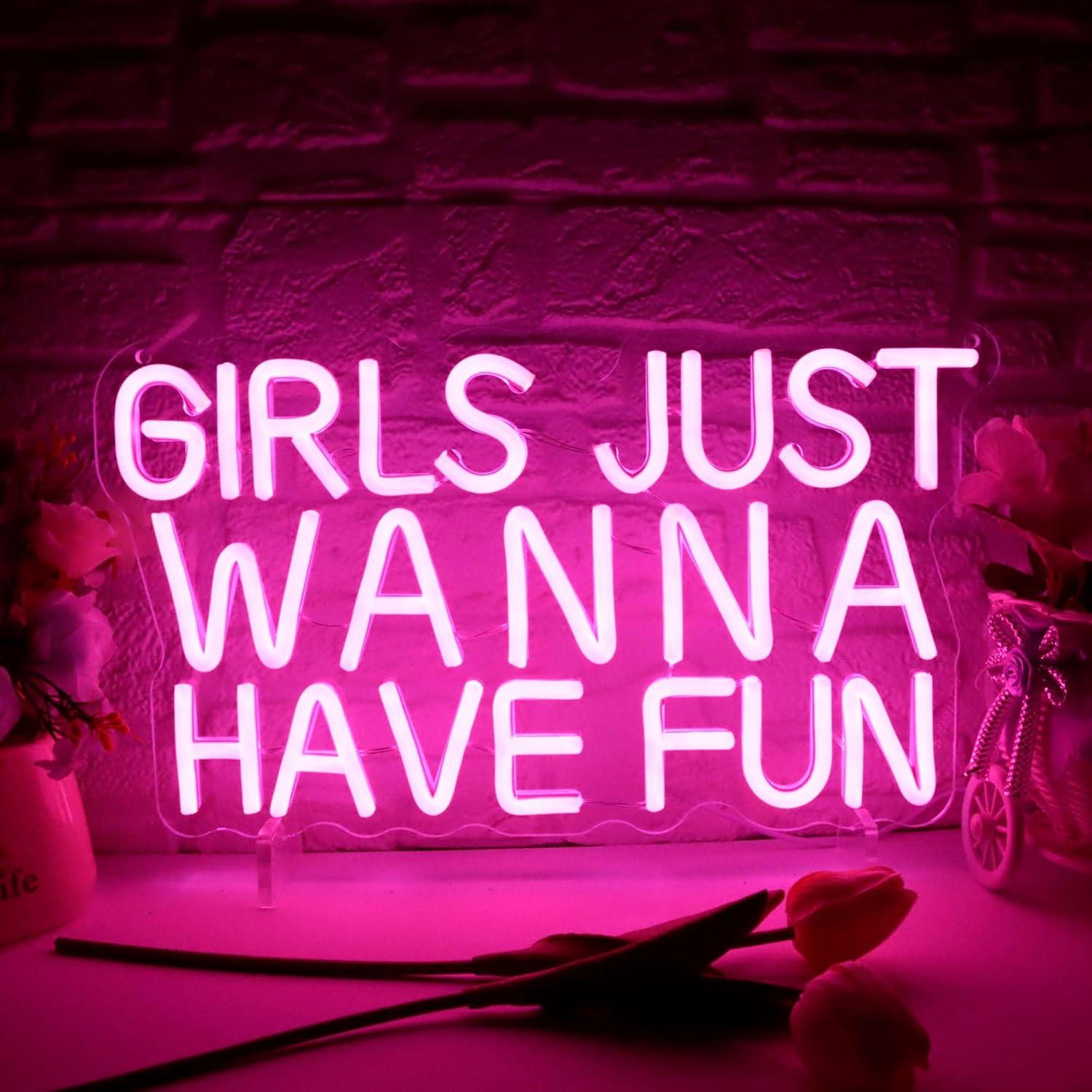 Girls Just Wanna Have Fun Neon - Neon Sign Party 评论和价格
