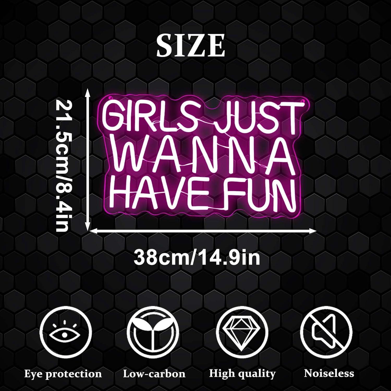 Girls Just Wanna Have Fun Neon - Neon Sign Party 评论和价格