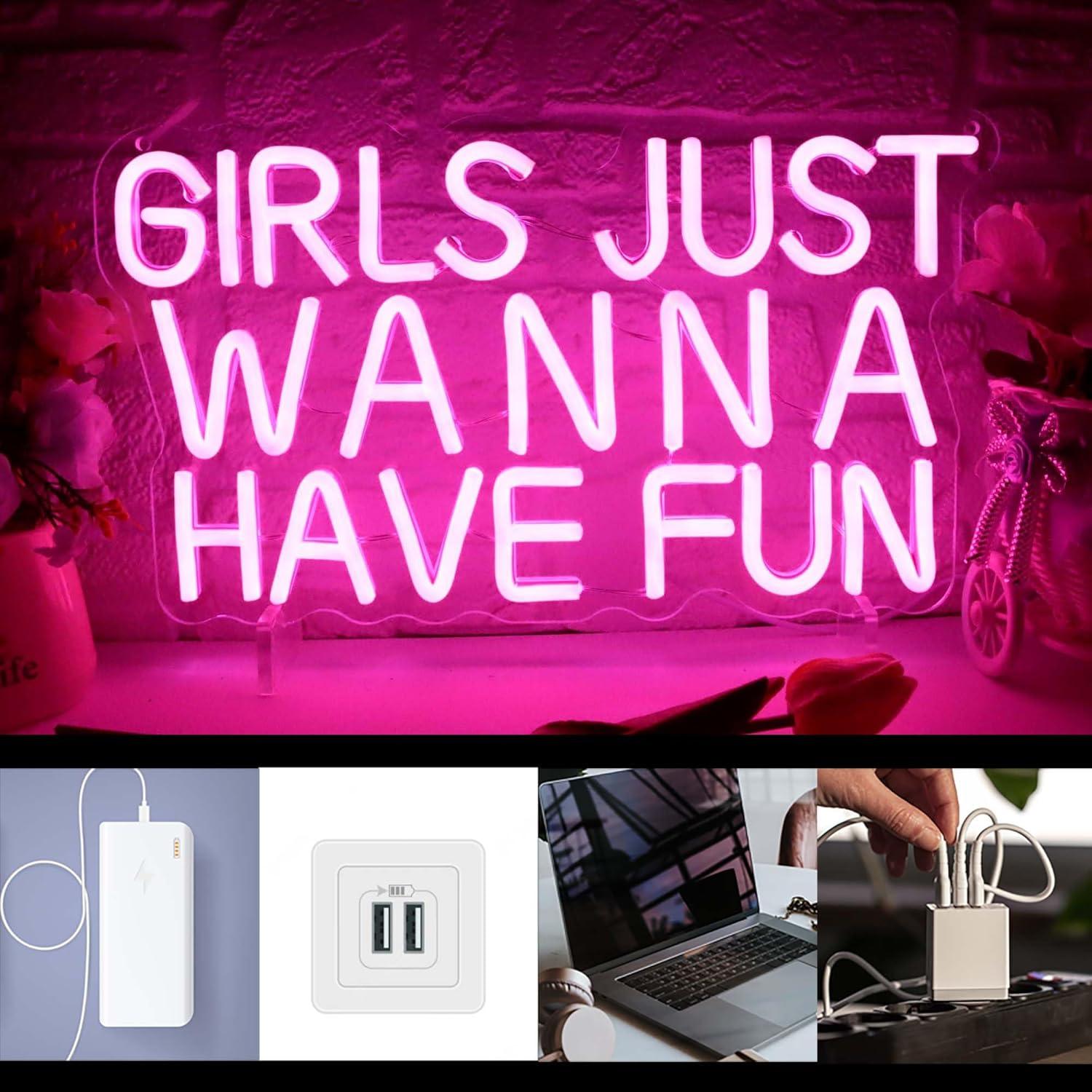 Girls Just Wanna Have Fun Neon - Neon Sign Party 评论和价格