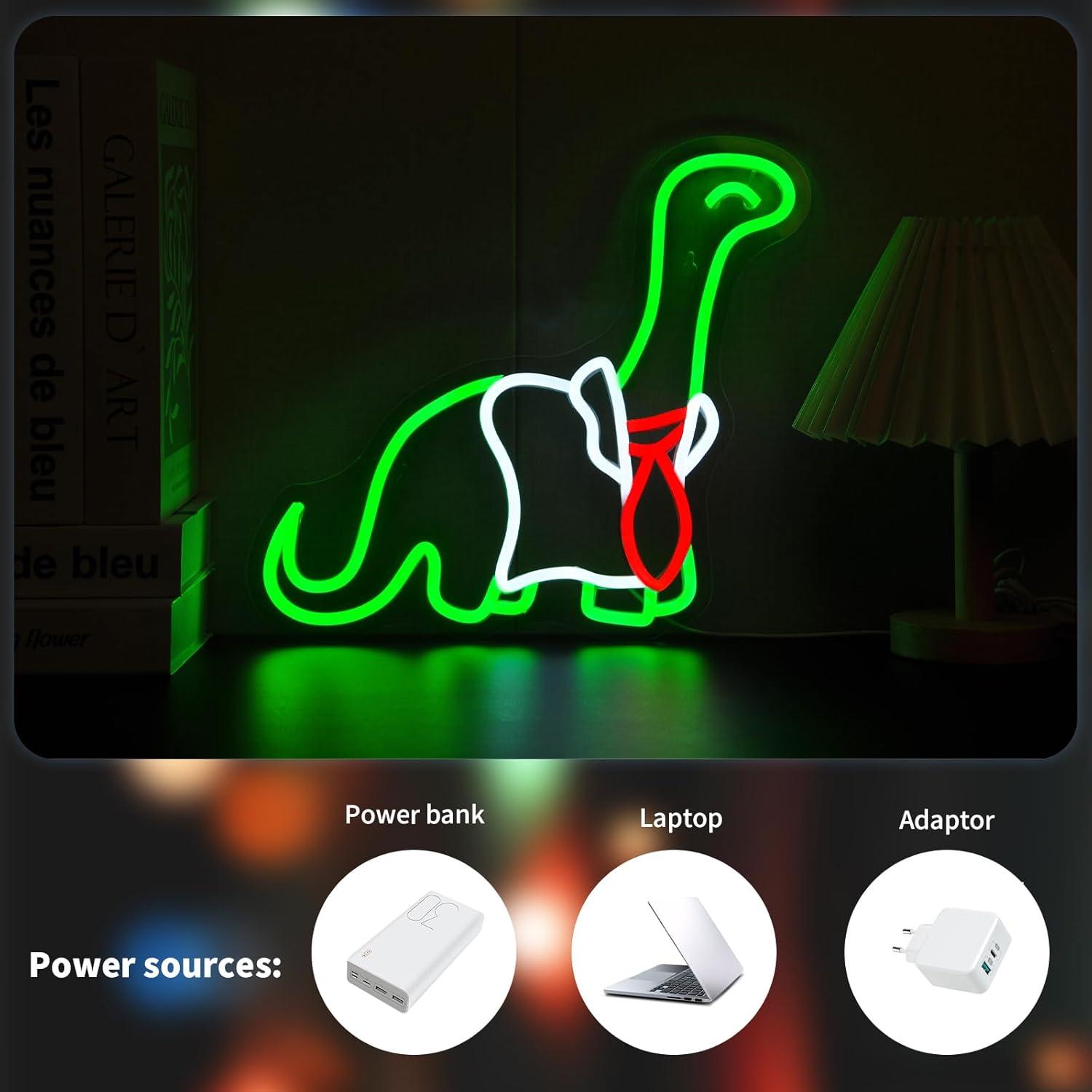 Dinosaur Neon Sign Dimmable LE - Neon Sign Party 评论和价格