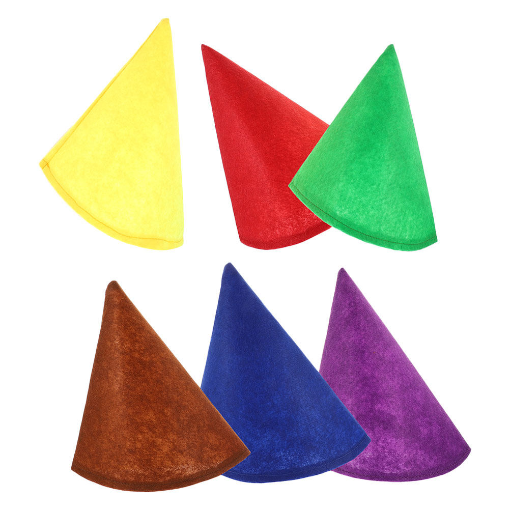 6Pcs Playful Felt Cone Hats Gn - Party Hat Cone 评论和价格