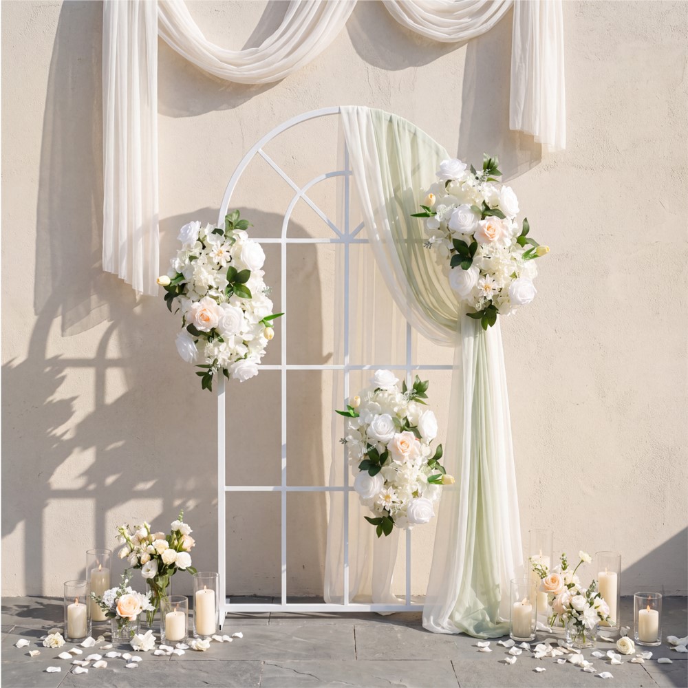 Uflower Rose Greenery Flower R - Flower Wall Panel 评论和价格