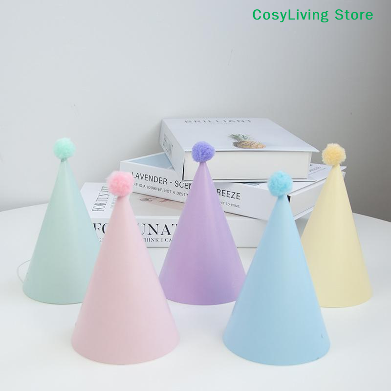 [CL]5/6/9/12Pcs Cone Birthday  - Party Hat Cone 评论和价格