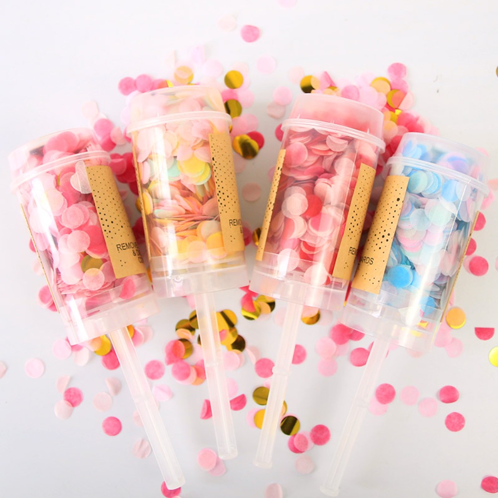 Colorful Pastel Bridal Shower  - Confetti Cannon Tube 评论和价格